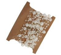 AMSLSIU Catena di perline per creare regali, bomboniere per matrimoni, fai da te, decorazioni per la casa, per stimolare la creatività Materiale: plastica Colore: beige