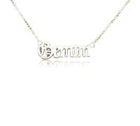 AMSLSIU Ciondolo a forma di lettera classica con costellazioni a tema Collana di amicizia fai-da-te Ciondolo con chic Per unico per i regali del festival dell'amante, Argento Gemelli