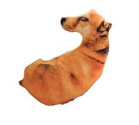 AMSLSIU Coccole adatto a tutte le età Cuscino da tiro a forma di cucciolo 3D in poliestere Cuscino da tiro stampato per cani Cuscino per cani 3D realistico, cane autoctono