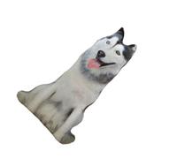 AMSLSIU Coccole adatto a tutte le età Cuscino da tiro a forma di cucciolo 3D in poliestere Cuscino da tiro stampato per cani Cuscino per cani 3D realistico, Husky
