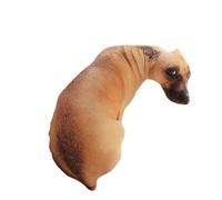 AMSLSIU Coccole adatto a tutte le età Cuscino da tiro a forma di cucciolo 3D in poliestere Cuscino da tiro stampato per cani Cuscino per cani 3D realistico, segugio