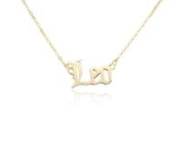 AMSLSIU Collana di amicizia a tema con costellazioni di lettere inglesi vintage Ins Ciondolo a catena gioielli squisiti e confortevoli, Leone d'oro