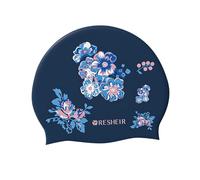 AMSLSIU Cuffia da nuoto per allenamento e gara, con trecce e fermagli elastici, ottime prestazioni, per garantire la sicurezza dei capelli durante il nuoto, cappello stampato