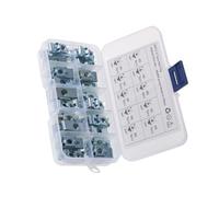 AMSLSIU Dado a clip resistente con viti per parti automobilistiche in acciaio al carbonio Dado a clip forma di U in metallo con zinco blu e bianco