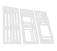AMSLSIU Diario fai da te, modello portatile in PVC durevole, modello di registrazione flessibile per la scrittura di elenchi controllo, riquadri, linee, B