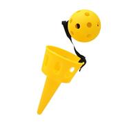 AMSLSIU Divertimento in famiglia con il gioco della palla da catturare, giocattolo per l'integrazione sensoriale, attività di gioco all'aperto e al chiuso, giallo, 16.5 cm
