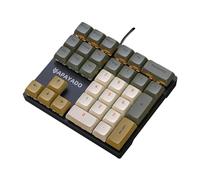 AMSLSIU Efficienza di input del keycap PBT a 33 tasti per la mano sinistra con pulsanti meccanici ABS K33 Contabilità della tastiera numerica meccanica, Asse verde verde