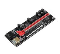 AMSLSIU Espansione della scheda video PCI-E LED 8 condensatori a stato solido Cavo schermato multiplo Extender Adattatore portatile per l'industria mineraria, No.02