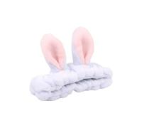 AMSLSIU Fascia per capelli elastica Fascia per capelli cosmetica Ins Fasce per ragazze con orecchie di coniglio Copricapo Massaggio Lavaggio del viso per le donne, Azzurro