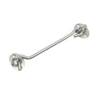 AMSLSIU Gancio e chiusura a occhiello in acciaio inossidabile resistente e addensato con viti di montaggio per la cognizione sensoriale del tappo delle porte della stalla, Gancio da 6 pollici (0080)