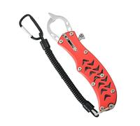 AMSLSIU Gancio per Impugnatura per Pesce in Acciaio Inossidabile Supporto per Pinza per Labbro di Pesce Pinza per Esca Multifunzione Accessorio per Attrezzatura per Controller Manuale, Rosso