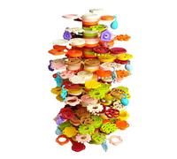 AMSLSIU Giocattoli da costruzione in legno Gioco di addestramento per bambini di 1 anno Per Unico per l'impilamento iniziale 2 Coltiva blocchi per gli occhi delle mani per anno, Set da 152 pezzi