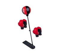 AMSLSIU Guantoni da boxe per bambini, set di sacchi da boxe con altezza regolabile, fondo a molla, GIOCA OVUNQUE tu possa esercitarti sull'erba, punching ball con supporto per guantoni per bambini