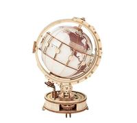 AMSLSIU Il modello di globo con assemblaggio in legno migliora la memoria e le capacità di risoluzione dei problemi Puzzle in legno 3D Globo luminoso per l'allenamento del cervello