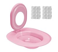 AMSLSIU Kit di addestramento per gatti, toilette riutilizzabile per animali domestici, coperchio del bidone della spazzatura con due potenti ventose in PP per l'igiene domestica del gatto, rosa