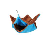 AMSLSIU Letto sospeso per Criceto Robusto e Durevole Che fornisce Un Posto Sicuro e Sicuro per l'amaca per criceti in Peluche per Animali Domestici, Blu, Grande 35 * 35 cm