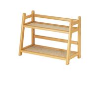 AMSLSIU Mensola da banco per Matcha, espositore in legno per,colore legno