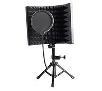 AMSLSIU Microfono da studio a 3 pannelli, ad densità, efficace riduzione del rumore, progettato per voci e podcast professionali. Adattatore per microfono da studio a 3 pannelli.