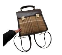 AMSLSIU Mini zaino impermeabile da donna alla moda, borsa a mano, piccolo, squisito, versatile, grande capacità, una borsa scolastica diversa, cachi
