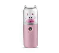AMSLSIU Nebulizzatore Maker Portatile 30ml Umidificatore Fogger Face Steamer Nebulizzatore da viaggio Strumento per la cura della pelle Strumento di bellezza, Tipo 1 rosa