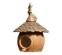 AMSLSIU Nido d'uccello per gabbia, ornamento in resina Per unico, casetta per uccelli da appendere al giardino con corda, opzione regalo, vivi la natura da vicino, casetta sospesa