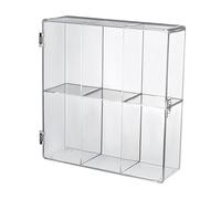 AMSLSIU Organizer in acrilico trasparente antipolvere con sei scomparti, custodia per action figure, oggetti da collezione e mini oggetti, custodia per esposizione di da collezione, action figure per