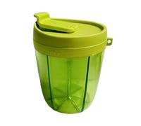 AMSLSIU Organizer portatile per pillole rotondo per viaggi, grande scomparto per tablet, ABS, mattina, mezzogiorno, verde