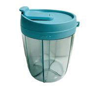 AMSLSIU Organizer portatile per pillole rotondo per viaggi, grande scomparto per tablet, ABS, mattina, mezzogiorno, bule