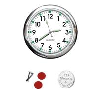 AMSLSIU Orologio elettronico Dash Orologi luminosi per auto e biciclette Mini orologi resistenti all'usura Orologio da cruscotto per auto compatto per motocicletta Resistente ai graffi, bianco