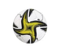 AMSLSIU Pallone da calcio misura 5 con pannelli cuciti a macchina per una maggiore durata. La camera d'aria in gomma offre un'eccezionale ritenzione dell'aria, giallo