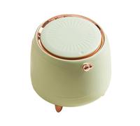 AMSLSIU Pattumiera per ufficio Smooth Line - Press PoppingLid Easy Per Operation Hygiene Simple Desktop Trash Can Bucket Table Bin, Oro verde chiaro