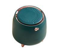 AMSLSIU Pattumiera per ufficio Smooth Line - Press PoppingLid Easy Per Operation Hygiene Simple Desktop Trash Can Bucket Table Bin, Oro verde scuro