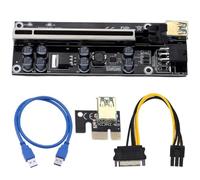 AMSLSIU PCI-E 1x a 6x USB 3.0 Extender Scheda di Scheda Mini Computer Modulo Elettronica Cavo Adattatore LED Accessori Luce, Digitare 4