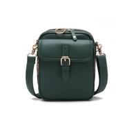 AMSLSIU Piccola e spaziosa borsa a tracolla essenziale da donna per stile elegante, con ampio spazio e 10 scomparti per un'organizzazione dal design elegante, Verde, 5.9x2.6x8.1 pollici