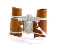 AMSLSIU Piccolo telescopio binocolo 4x30 per Bambini, Giocattolo per Escursioni, Eventi Sportivi, Colore caffè e, caffè Profondo Bianco, 8.8x11x4 cm