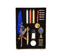 AMSLSIU Pittura Piuma d'oca Dip Penna stilografica Scrittura a mano vintage Calligrafia Penne Scrittura Regalo Lettera Scuola Aula