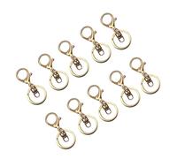 AMSLSIU Portachiavi da 10 pezzi Chiusure per aragosta adatte per accessori di gioielli fai-da-te e varietà di colori possono essere scelti a piacimento, KC Oro