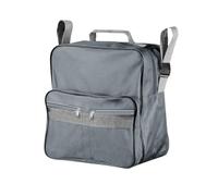 AMSLSIU Pratica borsa per sedia a rotelle con cinghie regolabili, borsa per bracciolo, per riporre il telefono in una scatola di pillole da esterno, Grigio, ca. 35x30x19 cm