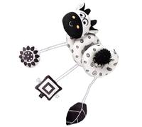 AMSLSIU Proller Giocattolo per Animali con cigolio in Bianco e, Comodo per seggiolini per Auto e passeggini, seggiolino per Auto in Peluche, Giocattoli per Bambini mobili, Tipo 1