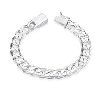 AMSLSIU Regali di Natale segreti Bracciale a catena Per unico per uomo Bracciale a catena accattivante da uomo in argento con ciondolo, argento