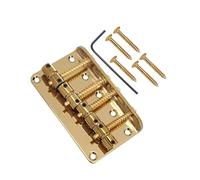 AMSLSIU Ricambio per ponte per basso ad massa, piastra di base in metallo resistente, parti per chitarra per caratteristiche di precisione, ponte per bassi a , Oro , 8 cm