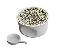 AMSLSIU Scalda teiera in Ceramica, Leggero e Portatile, per Riscaldare,Bianco