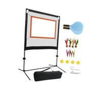 AMSLSIU Set Completo di Rete da Badminton con Borsa per Il Trasporto e Racchette Facili da Montare per divertirsi all'aperto in spiagge e parchi. Set di Rete Badminton per Adulti con Borsa per Il