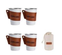 AMSLSIU Set da 4 pezzi in acciaio inossidabile Bicchiere da vino Boccale tè Birra 350ML Tazze d'acqua Modello in metallo Picnic BBQ Fornitura cucina, digitare9