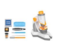 AMSLSIU Set di esplorazione portatile da 4 pacchi/lotto per bambini binocolo monoculare e microscopio incluso binocolo.microscopio , 1200X