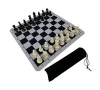 AMSLSIU Set di scacchi internazionale edizione da viaggio, divertimento in famiglia, giochi competitivi e rafforzamento delle relazioni, gioco di scacchi da viaggio all'aperto e scacchiera pieghevole