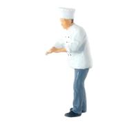 AMSLSIU Tiny People, personaggi, bambole, giocattoli, modelli, realizzati con Per scala S 1/64, set di figure per diorami, esperienza di costruzione di, Grigio, Pasticcere