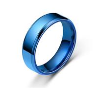 AMSLSIU Unisex Band Ring Anniversario Scuola Danza Coppia Donna Uomo Gioielli a mano Ufficio Data Vacanza Quotidiano Regali personalizzati, Blu, Taille 12