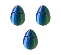 AMSLSIU Uova Stampate in 3D Che Possono e Gioielli, Regali a Sorpresa di Pasqua, Decorazioni per Animali Domestici Stampate in 3D e da scrivania Ufficio 3 Pezzi, Blu e Verde, 5.2 * 5.2 * 6.8 cm