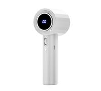 AMSLSIU Ventilatore portatile a mano con 100 velocità del vento, mini ventilatore senza pale, linea di difesa trasparente e pale del, portatile a 100 velocità, bianco
